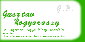 gusztav mogyorossy business card